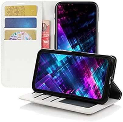 Caixa de carteira de cristal de arte de fada compatível com o Samsung Galaxy S23 - Crown High Heel - Branco - 3D Tampa de couro com brilho brilhante com protetor de tela e cordão de telefone