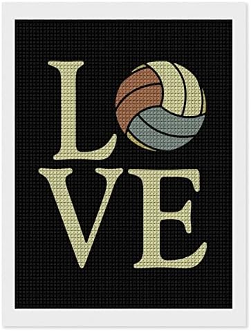 Volleyball Love Diamond Painting Kit Art Pictures Diy Full Drill Acessórios para casa adultos