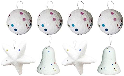 Enfeites de bola de natal amosfun desbaste decorações à prova de natal pendurantes pingentes de espuma
