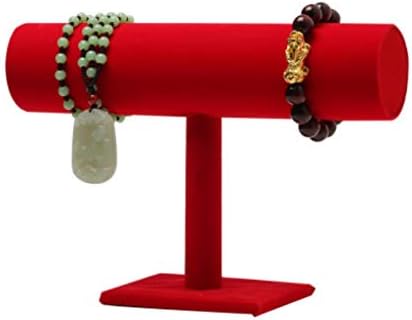 Posto de exibição de flanela de flanela WDBBY, suporte de pulseira, suporte de pulseira, grande design vermelho