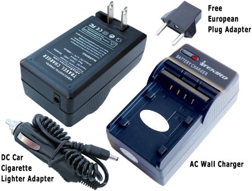 Kit de carregador de bateria de carro de parede AC ITEKIRO para Panasonic VDR-D308GK + ITEKIRO 10 em