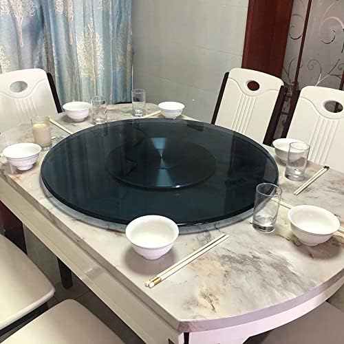 Grande plataforma giratória de vidro temperado para mesa de jantar, placa de porção giratória placa redonda placa rotativa
