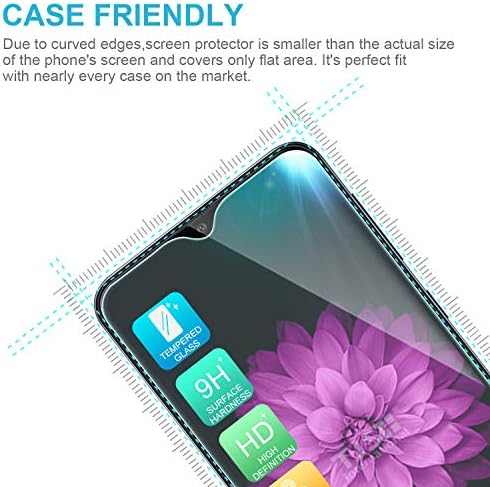 TJS [3-PACK] Compatível com o Samsung Galaxy A01 [cobertura da tela] [Protetor de tela de vidro temperado] protetor de tela amigável anti-Fingerprint, sem bolhas, anti-arranhão, à prova de quebra
