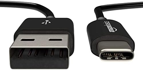 Basics USB tipo C para USB-A 2.0 Cabo de carregador masculino, 3 pés, preto, 1 contagem, 1