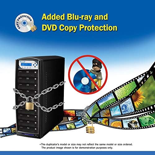 VinPower Digital Sharkblucp-S4t-BK Sharkblucp 4 Tower Duplicador de DVD Blu-ray-Ray de DVD com disco
