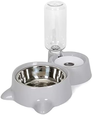 60 graus 2 em 1 dispensador de água com tigela de comida para cães e gatos pequenos 500 ml