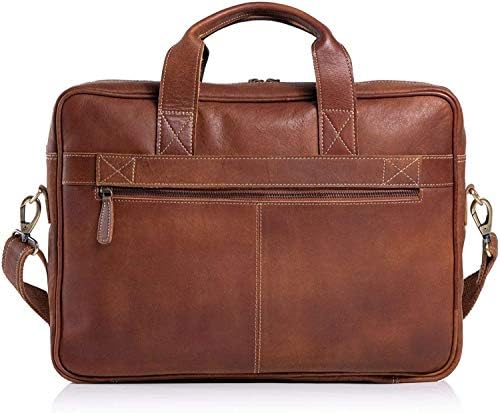 Borda de couro de 18 polegadas para laptop bolsas para homens e mulheres Melhor bolsa de sacola da faculdade de Escola Office School