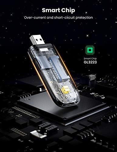 UGREEN SD Card Reader 3 em 1 USB 3.0 para SD TF CF Adaptador para SDXC, SDHC, SD, MMC, RS-MMC, Micro
