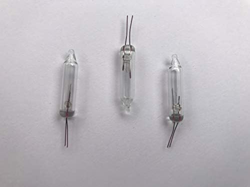 Prestige Glass Art 3,5 volts Substituição clara Mini -lâmpadas de Natal - 100 lâmpadas mini claras transparentes - sem base! - 0,12 amp 0,42 watt