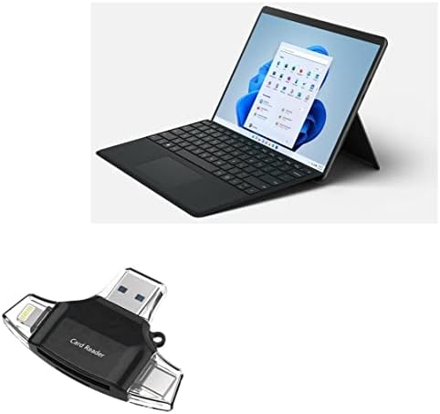 BOXWAVE SMART GADGET Compatível com o Microsoft Surface Pro 8 - AllReader SD Card Reader, MicroSD Card Reader SD Compact USB para Microsoft Surface Pro 8 - Jet Black