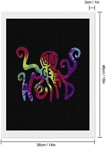 Vamos ficar estranhos Tye Dye Octopus Diamond Painting Kit Art Pictures Diy Drill Full Home Acessórios adultos Presente para decoração de parede em casa 12 x16