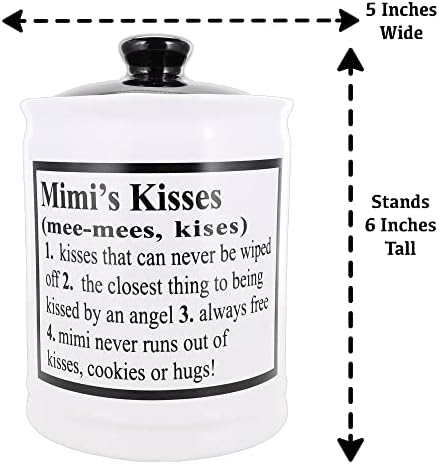 Cottage Creek Mimi's Kisses Candy Jar, Piggy Bank, Mimi Gifts, Mimi
