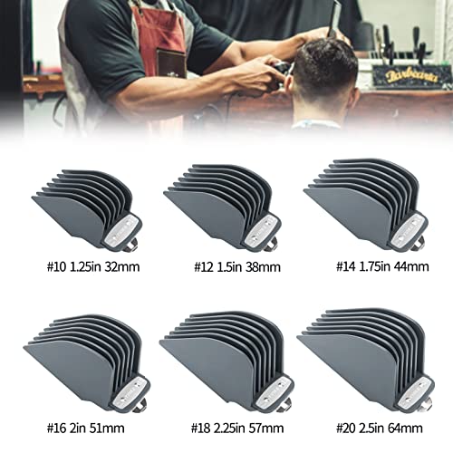 Guardas de clipper premium yinke para aparadores de cabelo wahl com clipe de metal - 6 comprimentos de corte de 1,25 pol & 1,5 pol & 1,75 pol & 2 pol & 2,25 pol & 2,5 pol.