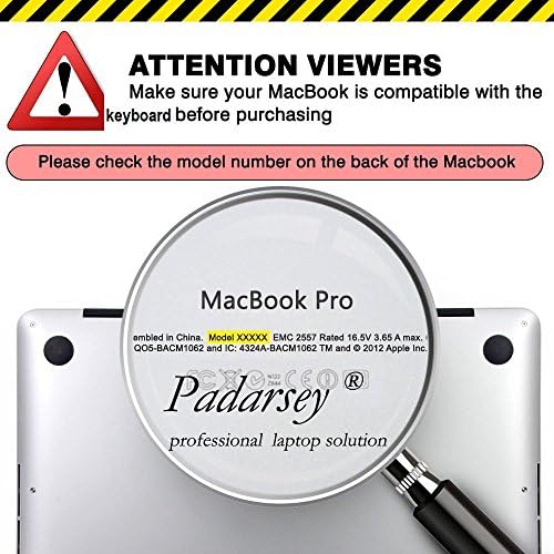 Padarsey New Laptop Black US Teclado Fits para MacBook Air A1370 A1465 11 polegadas 2012 2012 2013 2014 2015 MD711 MD712 MD223 MD224 MC968 MC969