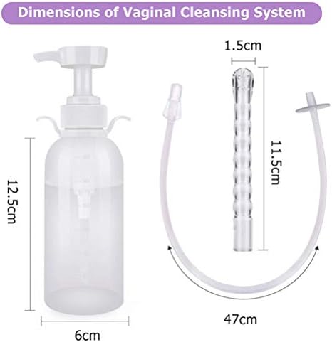 MILISTEN 300ML Vagina Douche Cleanner Anal Woman Woman Vagina Kit de limpeza Vaginal Sistema de limpeza vaginal Enemas de pressão manual reutilizável para a higiene pessoal Cuidado com cólon de água