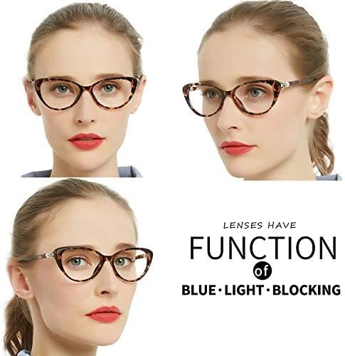 Occi chiari progressivo multifocus mulheres cateye lendo óculos anti -azul leitor de luz de mola de mola