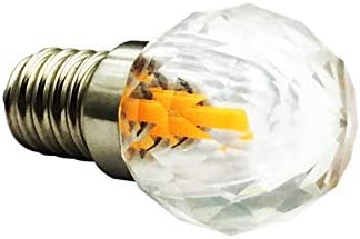 MAOTOPCOM 2W E12 Globo Crystal Candelabra Bulbos LED Warm Branco 3000k Dimmable 200lm de 20 watts de vidro equivalente à lâmpada decorativa para iluminação doméstica, AC 120V
