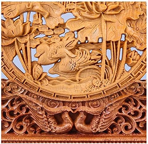 Fengwxinw Busto esculturas artesanais esculturas de prato escultura Decoração decorativa de escultura em madeira oca decoração