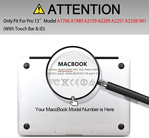 Caso Maittao para MacBook Pro 13 polegadas Modelo 2022 M2 M1 A2338 A2289 A2251 Com capa de teclado, casos de