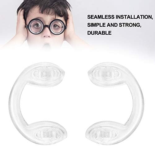 20 pares de óculos em forma de U Poods de nariz, silicone anti-deslizamento da ponte nas pastilhas de nariz