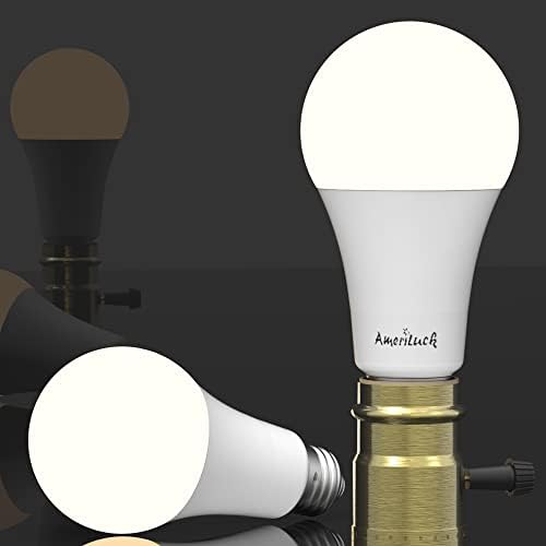 Lâmpada LED de 3 vias Ameriluck A19, várias potências 50-100-150W equivalente, 2100lumnes, cenário de alto médio-altura, base E26, Base Omni-Direcional, branca quente 3000k