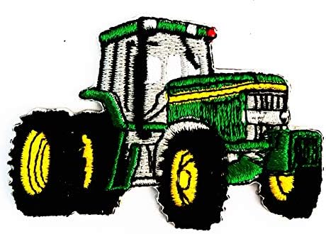 Backhoe Tractor Patch Patch fofo logotipo de carro verde desenho animado infantil 2.5x1.75 em megadee