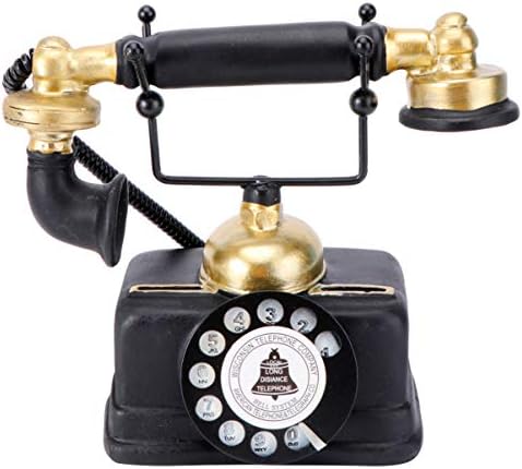 Besportble Desk Topper Retro Retro vintage Antigo Telefone antigo Telefone clássico clássico Europeu