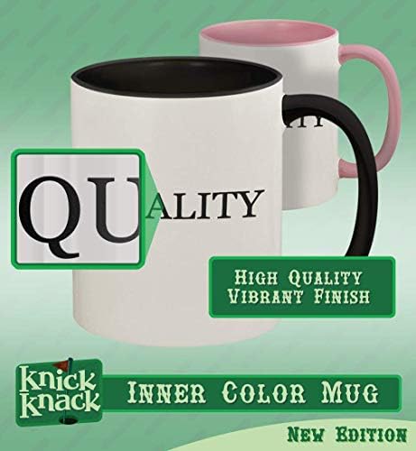 Presentes de Knick Knack #Inhalant - alça de cor cerâmica de 11 onças e copo de caneca de café interno, preto