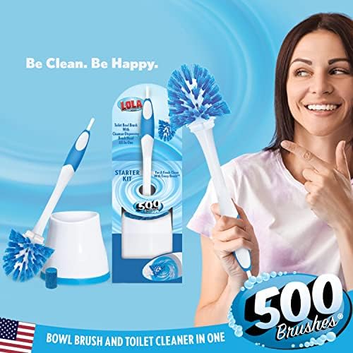 500 pincéis -escova de tigela de toilet com a cabeça do pincel de distribuição de limpeza inclui comprimido