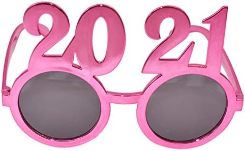 Óculos de sol com tampas vermelhas AMOSFUN 2021 Óculos de sol de festas Ano Novo óculos Christams Partido de