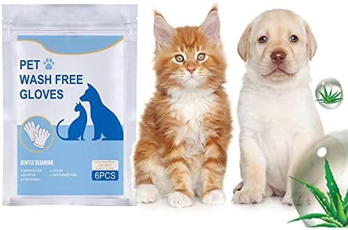 Zhang Ku 6pcs Limpeza e desodorização lenços lenços de estimação para cães e gatos, nutrir lenços de cachorro