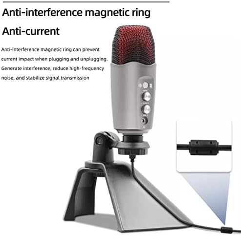 O microfone de condensador RGB de gravação Wionc é adequado para o microfone USB profissional de laptop para