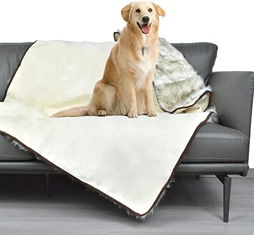 Manta de cachorro de pele falsa cobertor de cão de estimação de cachorro impermeável Cobertores de protetor