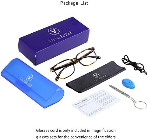 VisionGlobal Blue Light Blocking Glasses para mulheres/homens, anti -falhas, óculos de leitura