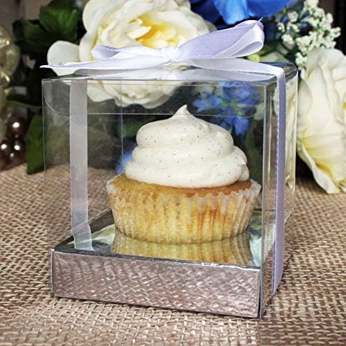 Favores de casamento nos EUA Caixas de transportadora de cupcakes transparentes com inserções de