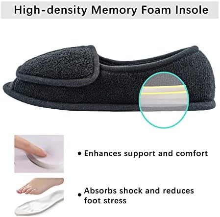 Git-up mulheres chinelas diabéticas/w artrite edema edema de fechamento de memória de espuma de espuma sapatos