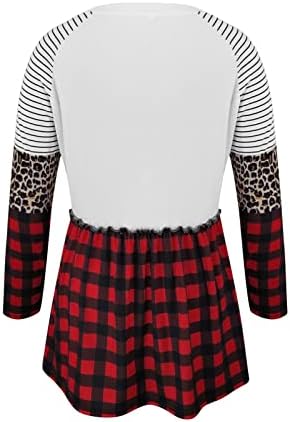 Tops casuais femininos de Huankd, outono do Natal e inverno, pescoço redondo de pescoço impresso de manga longa suéter feio