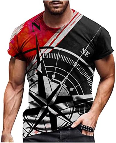 Camisas de manga curta para homens 2023 Summer Mens Tops Tops Moda Blusa Digital Blush Basic Casual Camiseta