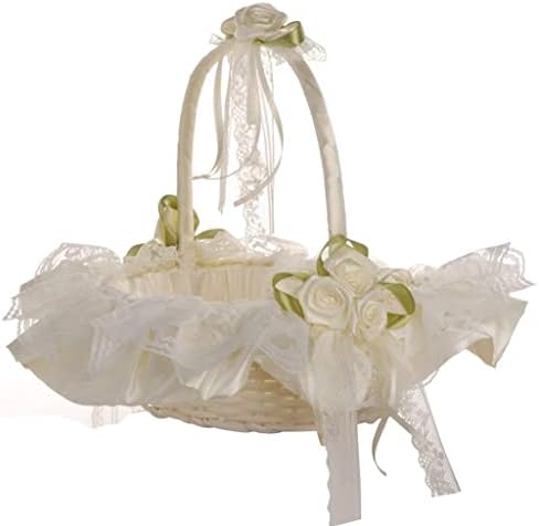 XJJZS suprimentos de casamento no estilo ocidental Lace Fabric Wedding Flower Basket's Bridesmaid Basket