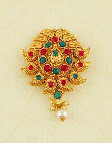 Gold acabamento Adorável Ambada Broche/Clip/Juda Pin para Mulheres/Meninas por Indian Collectible