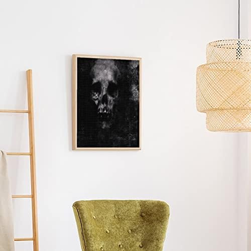 Halloween Scary Grunge Skull Diamond Painting Kit Fotos de arte Diy Full Drill Acessórios para casa adultos Presente para decoração de parede em casa 16 x20