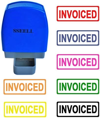 Sseell Faturiced Selfking Rubber Flash Stamp auto-infeccionou o trabalho de trabalho de escritório re-ingênuo Salões estacionários escolares com linha de estrutura-cor de tinta azul