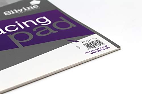 Silvine A4 Professional Rasting Pad. 50 folhas de papel de rastreamento de peso pesado de qualidade