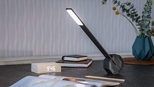 Gingko Octagon One recarregável moderno lâmpada de mesa LED toque sensível a preto