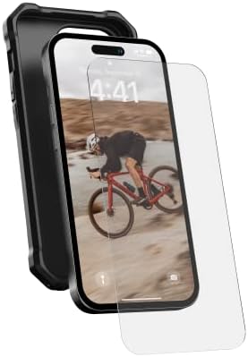 Urban Armour Gear UAG iPhone 14 Pro Case 6.1 Pathfinder Black - Compatível com capa protetora de MagSafe e 6.1 Pacote de protetor de tela de escudo de vidro temperado premium conjunto
