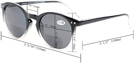 Eyekepper economiza 10% em 2 pacote de óculos de sol bifocais leitores de sol preto rosa e rosa Tortografia