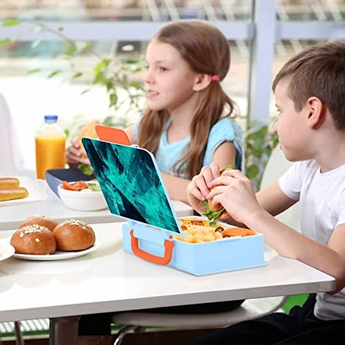 Suabo Painted Green Bento Caixas para adultos/crianças lancheira à prova de vazamentos Recipientes de almoço azul para trabalho/escola/piquenique