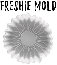 Girassol Freshie Silicone Mold | 6 Pacote por atacado a granel | Tamanho 4 largo x 4 comprimento x 0,8 de profundidade | design de girassol pequeno para freshie, sabonete, resina, velas para aroma contas com perfume resistente ao calor