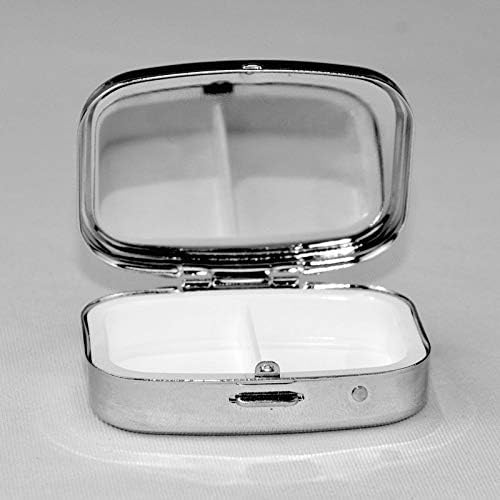 Caixa de pílula de mini quadrado de Natal com viagens de viagens por via de viagens portáteis Compartamentos compactos Caixa de comprimidos