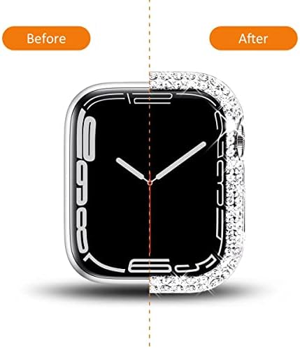 Caixa de 41 mm de Superace Compatível com Apple Watch 8 & 7 Case, Bling Cover Bumper Protective Case Substacem